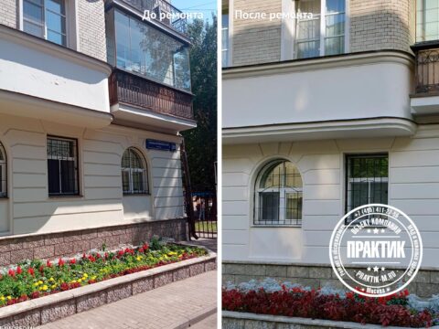 Ремонт стен фасадов жилого дома на Большой Пионерской