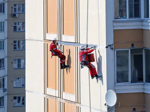 Работы по ремонту фасадов панельных домов