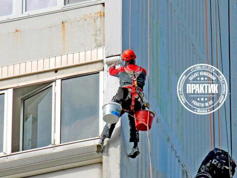 Ремонт межпанельных швов и окрашивание фасада