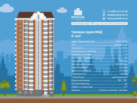 Дома серии П-44Т. Типовой проект МКД